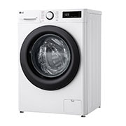 LG מכונת כביסה 8 ק''ג AIDD בצבע לבן פתח קדמי עם דלת שחורה, left view, WFS8014WB, thumbnail 12