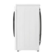 LG מכונת כביסה 8 ק''ג AIDD בצבע לבן פתח קדמי עם דלת שחורה, Side view, WFS8014WB, thumbnail 14