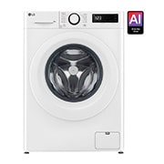 LG מכונת כביסה 8 ק''ג AIDD בצבע לבן פתח קדמי עם דלת לבנה, Front view, WFS8014WW, thumbnail 1