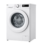 LG מכונת כביסה 8 ק''ג AIDD בצבע לבן פתח קדמי עם דלת לבנה, left view, WFS8014WW, thumbnail 13