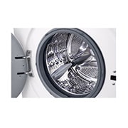 LG מכונת כביסה 9 ק''ג בצבע לבן עם פתח קדמי ופאנל בעברית, מידע על התוף, VB9014WH, thumbnail 4