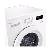 LG מכונת כביסה 8 ק''ג בצבע לבן עם פתח קדמי ופאנל בעברית, מגירה עליונה פתוחה, VB8014WH, thumbnail 3