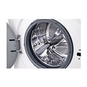 LG מכונת כביסה 8 ק''ג בצבע לבן עם פתח קדמי ופאנל בעברית, מידע על התוף, VB8014WH, thumbnail 4