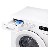 LG מכונת כביסה 8 ק''ג בצבע לבן עם פתח קדמי ופאנל בעברית, מידות והתקנה, VB8014WH, thumbnail 6