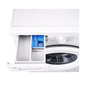 LG מכונת כביסה 8 ק''ג בצבע לבן עם פתח קדמי ופאנל בעברית, מבט מלמעלה, VB8014WH, thumbnail 7