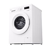 LG מכונת כביסה 8 ק''ג בצבע לבן עם פתח קדמי ופאנל בעברית, צד ימין פתוח, VB8014WH, thumbnail 11