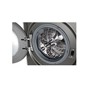 LG מכונת כביסה 10 ק''ג AIDD בצבע כסף פלטינה עם  פתח קדמי ודלת זכוכית שחורה, drum, WF10214GBB, thumbnail 5
