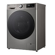 LG מכונת כביסה 10 ק''ג AIDD בצבע כסף פלטינה עם  פתח קדמי ודלת זכוכית שחורה, left side, WF10214GBB, thumbnail 13