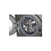 LG מכונת כביסה 9 ק''ג AIDD בצבע כסף פלטינה עם  פתח קדמי ודלת זכוכית שחורה, drum, WF9214GBB, thumbnail 5