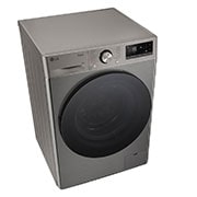 LG מכונת כביסה 9 ק''ג AIDD בצבע כסף פלטינה עם  פתח קדמי ודלת זכוכית שחורה, top view, WF9214GBB, thumbnail 9