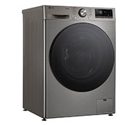 LG מכונת כביסה 9 ק''ג AIDD בצבע כסף פלטינה עם  פתח קדמי ודלת זכוכית שחורה, right side, WF9214GBB, thumbnail 11