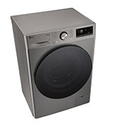 LG מכונת כביסה 8 ק''ג AIDD בצבע כסף פלטינה עם  פתח קדמי ודלת זכוכית שחורה, top view, WFS8214GBB, thumbnail 9