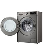 LG מכונת כביסה 8 ק''ג AIDD בצבע כסף פלטינה עם  פתח קדמי ודלת זכוכית שחורה, left side open, WFS8214GBB, thumbnail 12