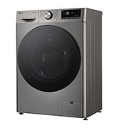 LG מכונת כביסה 8 ק''ג AIDD בצבע כסף פלטינה עם  פתח קדמי ודלת זכוכית שחורה, left side, WFS8214GBB, thumbnail 13