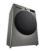 LG מכונת כביסה 8 ק''ג AIDD בצבע כסף פלטינה עם  פתח קדמי ודלת זכוכית שחורה, perspective view, WFS8214GBB, thumbnail 14