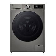 LG מכונת כביסה ומייבש 6\11 ק''ג AIDD בצבע שחור פלטינה עם פתח קדמי ודלת זכוכית שחורה, front view, WD11614GBB, thumbnail 1