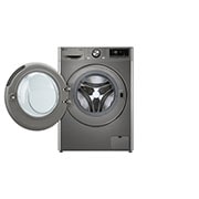 LG מכונת כביסה ומייבש 6\11 ק''ג AIDD בצבע שחור פלטינה עם פתח קדמי ודלת זכוכית שחורה, front door open , WD11614GBB, thumbnail 3