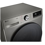 LG מכונת כביסה ומייבש 6\11 ק''ג AIDD בצבע שחור פלטינה עם פתח קדמי ודלת זכוכית שחורה, panel view, WD11614GBB, thumbnail 4