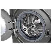 LG מכונת כביסה ומייבש 6\11 ק''ג AIDD בצבע שחור פלטינה עם פתח קדמי ודלת זכוכית שחורה, drum, WD11614GBB, thumbnail 5