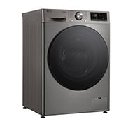 LG מכונת כביסה ומייבש 6\11 ק''ג AIDD בצבע שחור פלטינה עם פתח קדמי ודלת זכוכית שחורה, right side, WD11614GBB, thumbnail 11