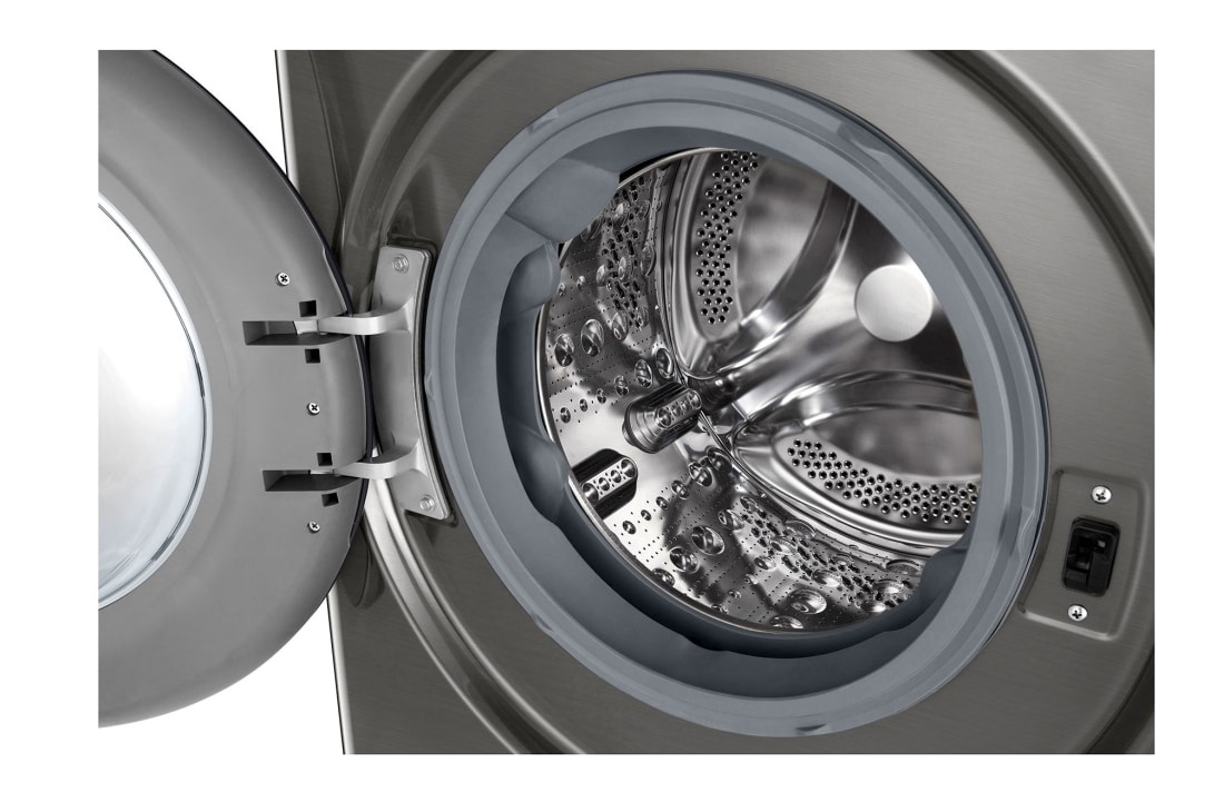 LG מכונת כביסה ומייבש 6\11 ק''ג AIDD בצבע שחור פלטינה עם פתח קדמי ודלת זכוכית שחורה, drum, WD11614GBB, thumbnail 5