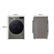 LG מכונת כביסה ומייבש 6\11 ק''ג AIDD בצבע שחור פלטינה עם פתח קדמי ודלת זכוכית שחורה, dimension, WD11614GBB, thumbnail 2