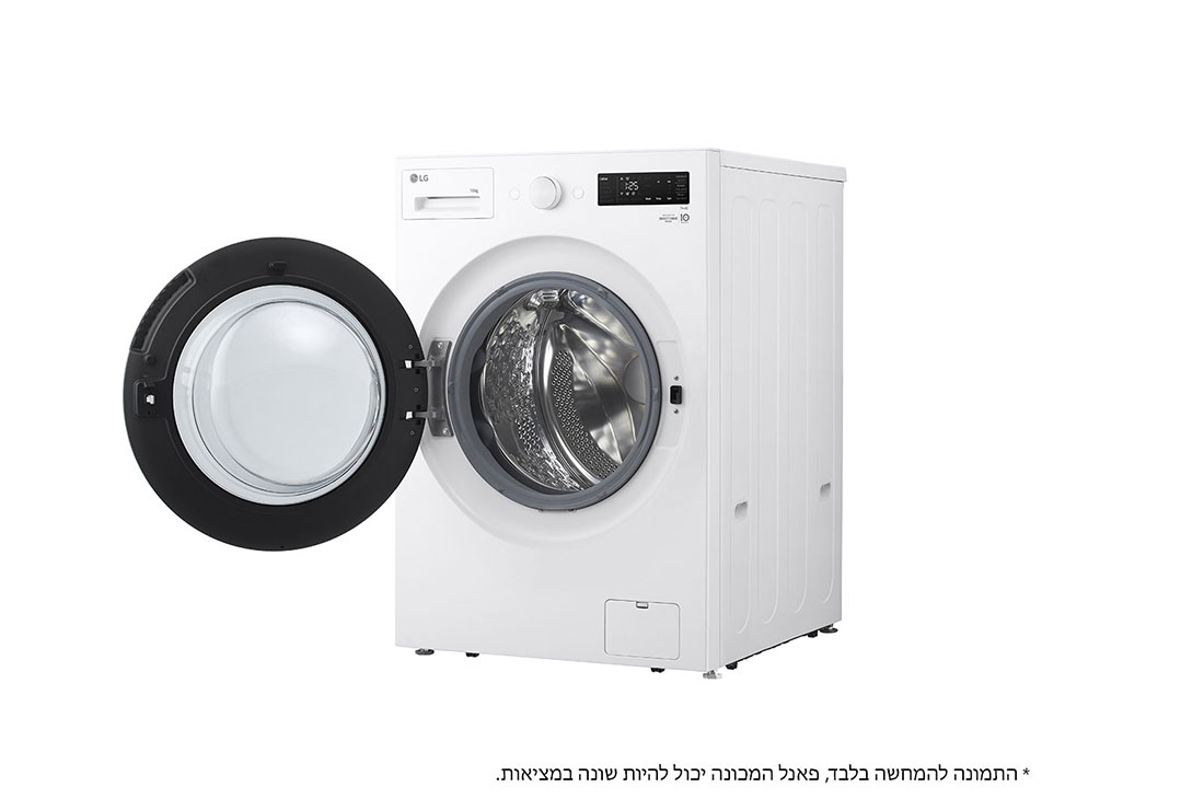LG מכונת כביסה פתח קדמי 16 ק''ג  עם AIDD בצבע לבן, right view open, WF16210WB, thumbnail 13