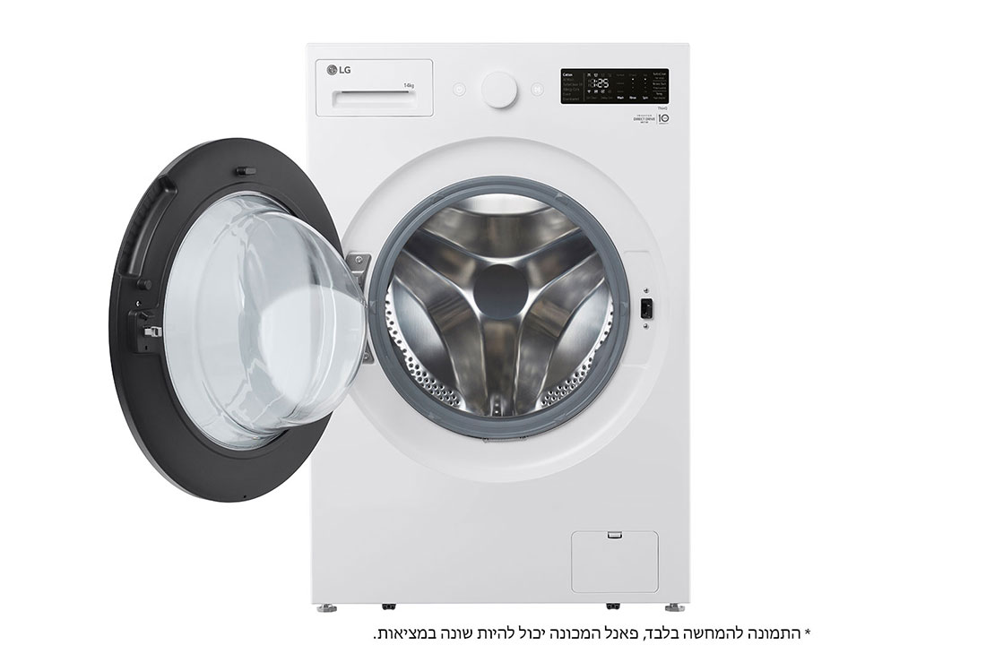 LG מכונת כביסה פתח קדמי 14 ק''ג צרה עם AIDD בצבע לבן, front open, WFS14110WB, thumbnail 2