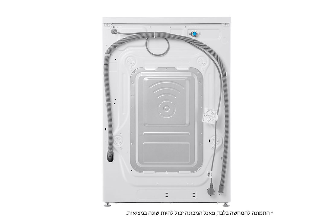 LG מכונת כביסה פתח קדמי 14 ק''ג צרה עם AIDD בצבע לבן, back view, WFS14110WB, thumbnail 17