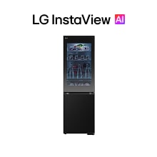 תצוגה קדמית של מקרר LG InstaView AI