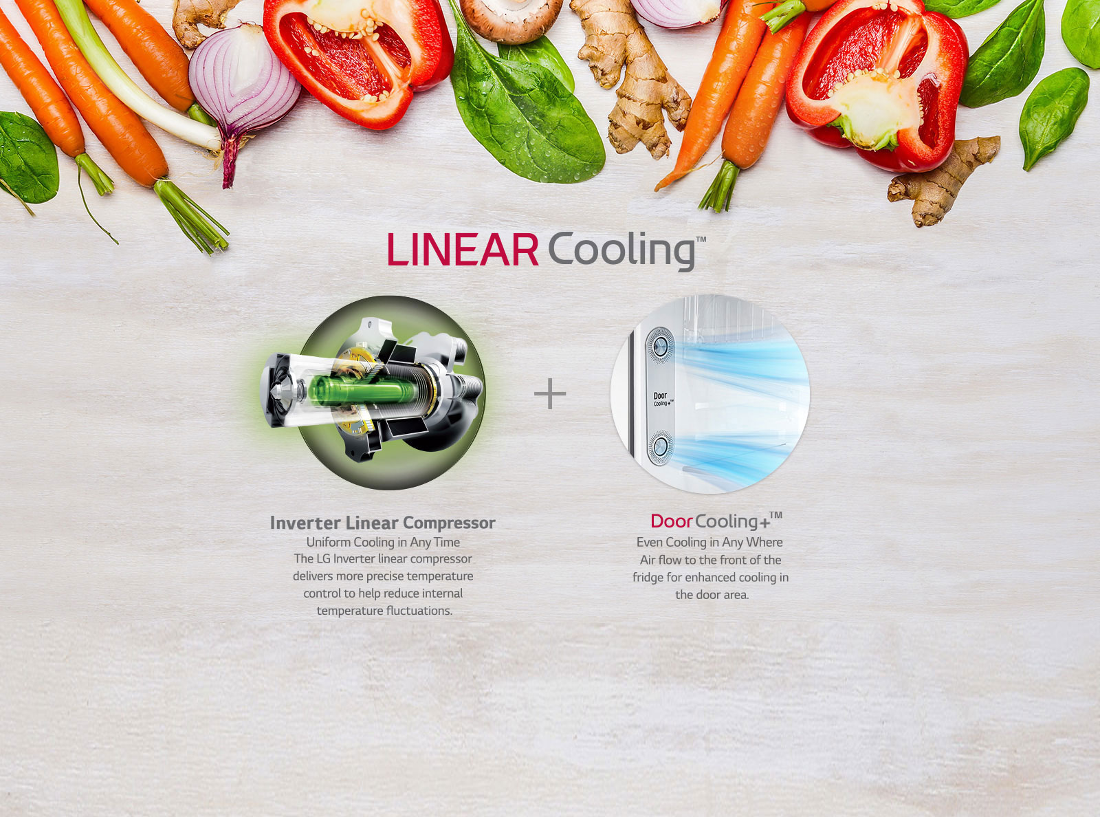 LG LINEAR Cooling™ Double Door Refrigerator