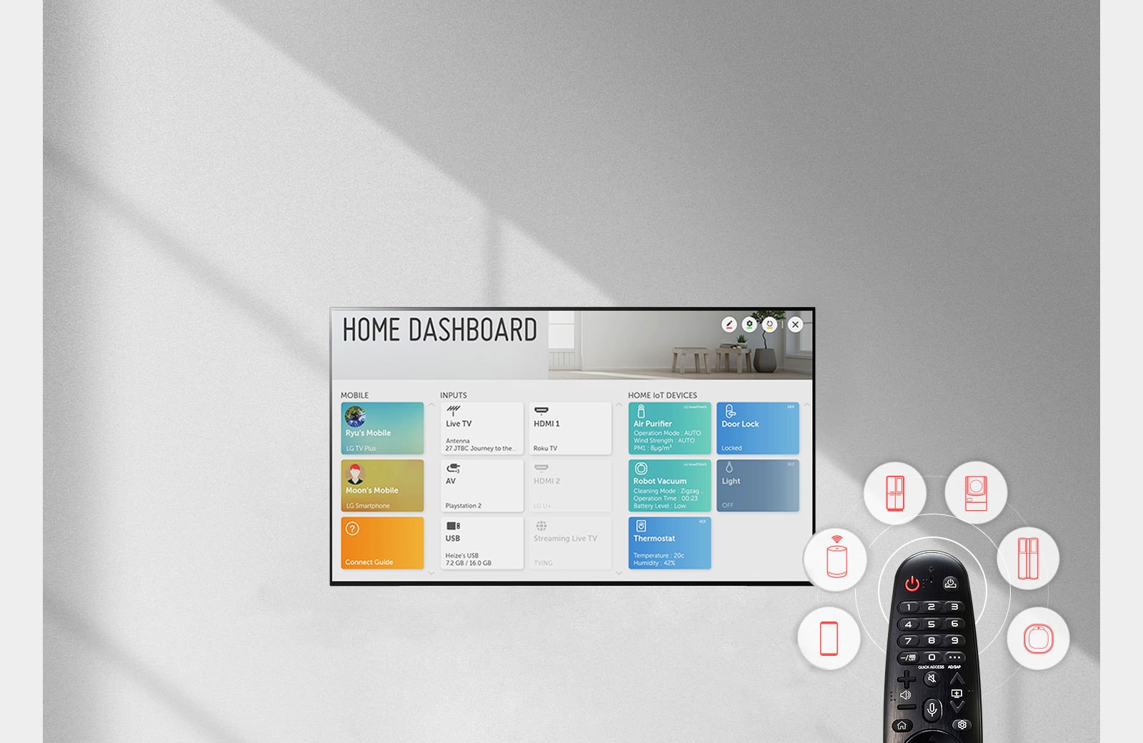 LG Home Dashboard OLED TV