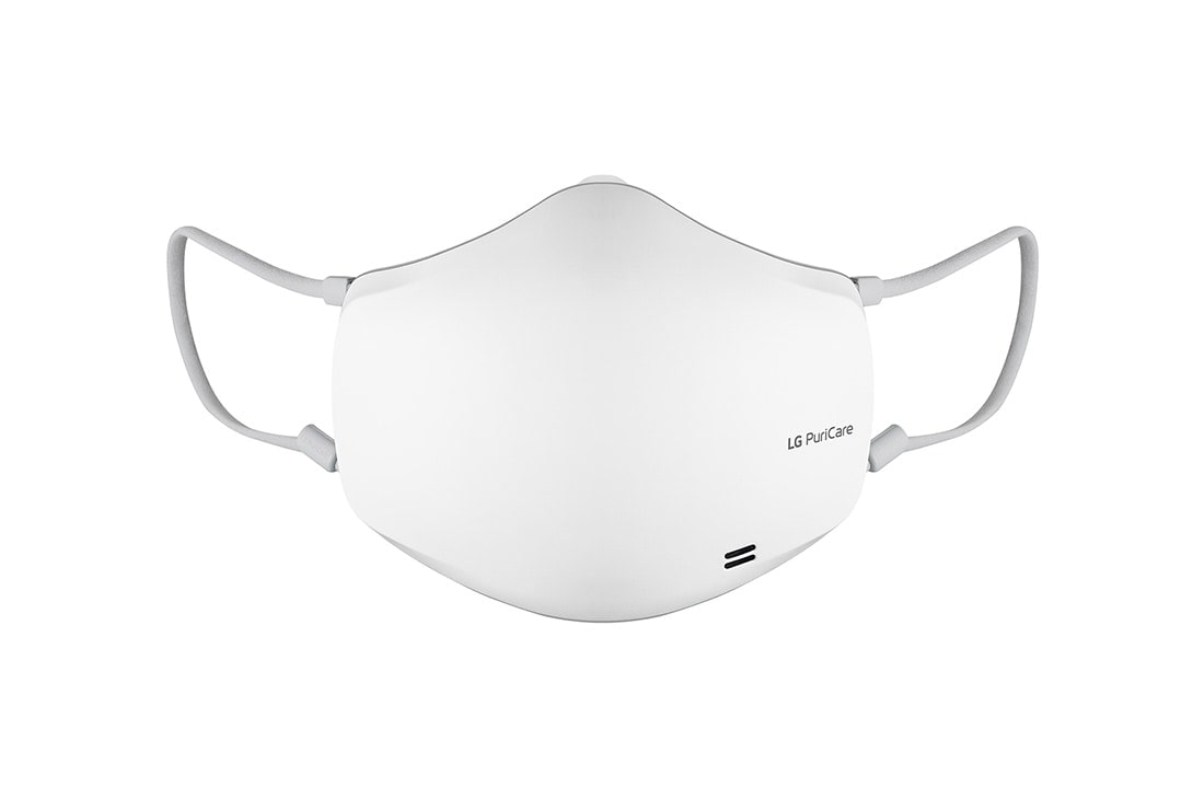 LG PuriCare™ Wearable Air Purifier (Creamy White), LG AP551AWFA Front View, AP551AWFA