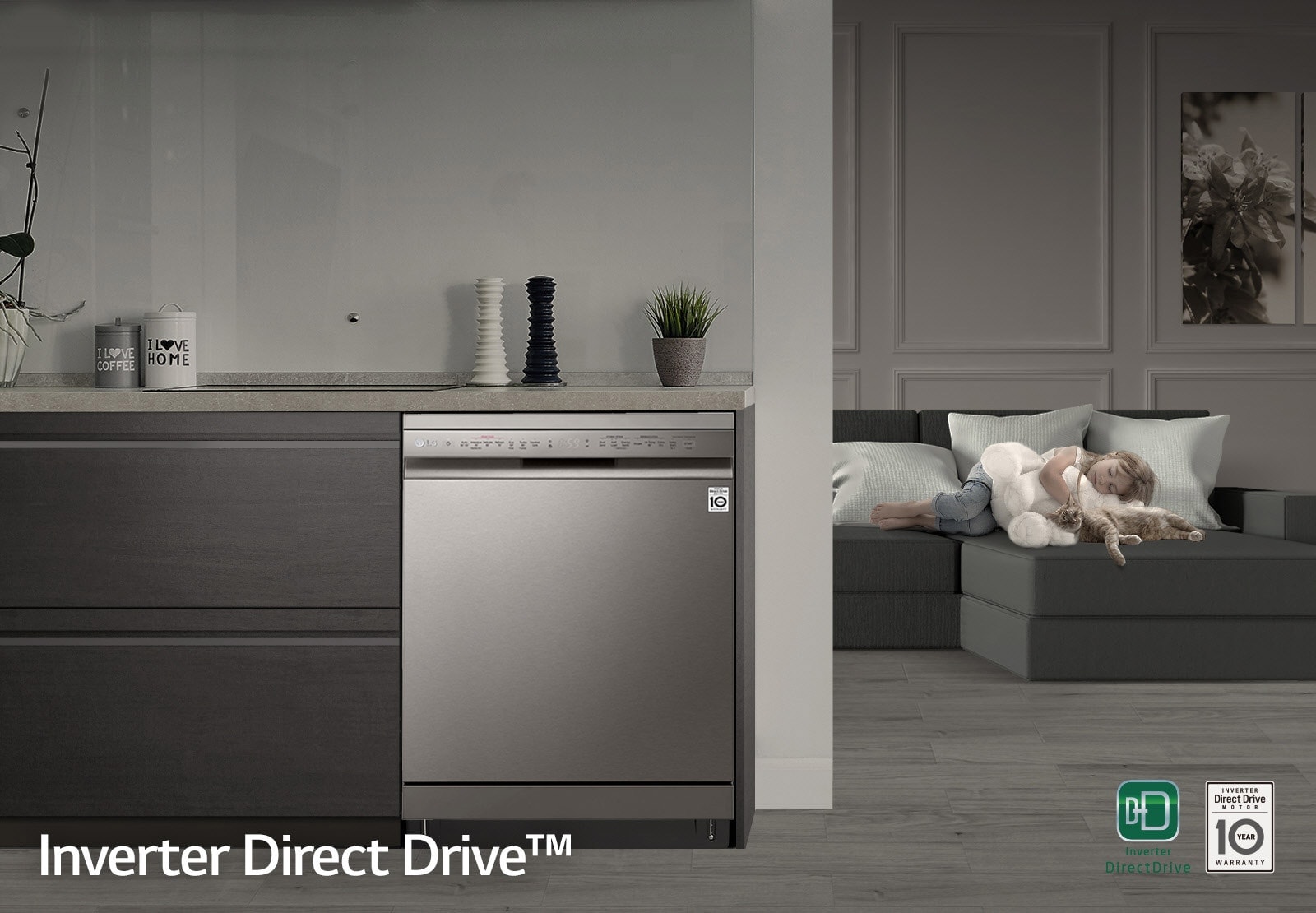 LG DFB424FM Dishwasher Inverter Direct Drive Motor