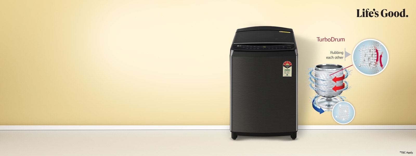 LG T80AJMB1Z 8 Kg 5 Star Inverter TurboDrum Fully Automatic Top Loadin