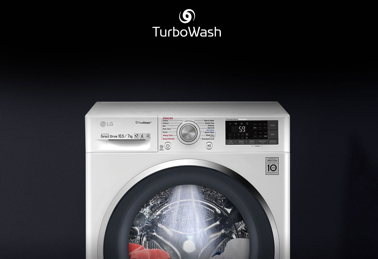 LG FHV1207ZWB Turbo Wash