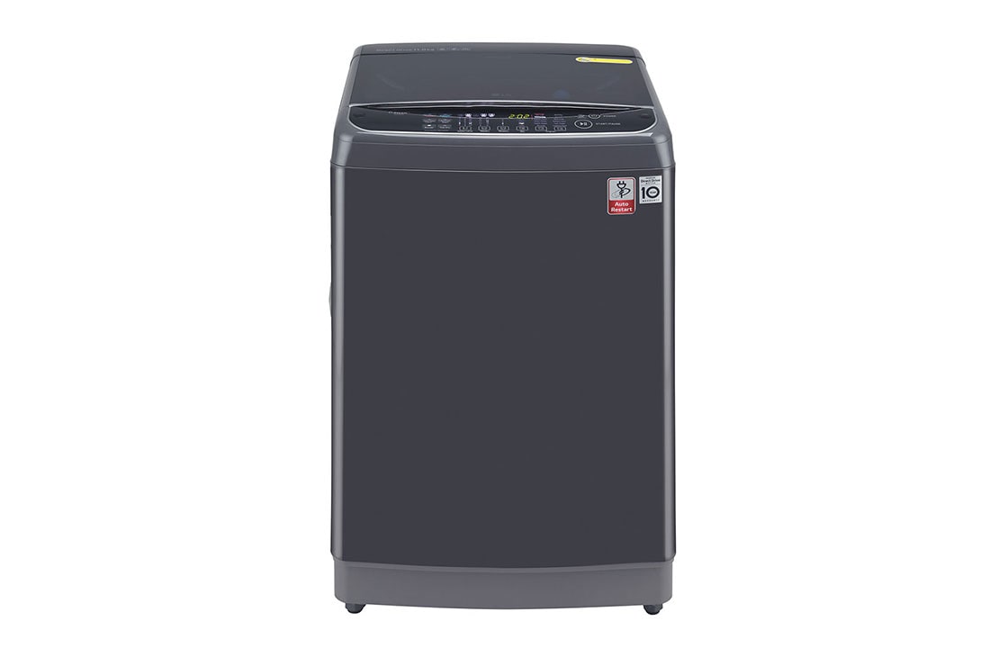LG 11.0 kg Inverter Wi-Fi Fully-Automatic Top Load Washing Machine with Steam (THD11STM, Middle Black Color), LG THD11STM 11kg Front View, THD11STM