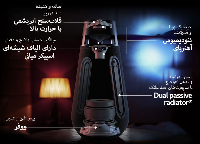 صدای بی‌نظیر از بلندگوهای 3 طرفه بی‌نفص