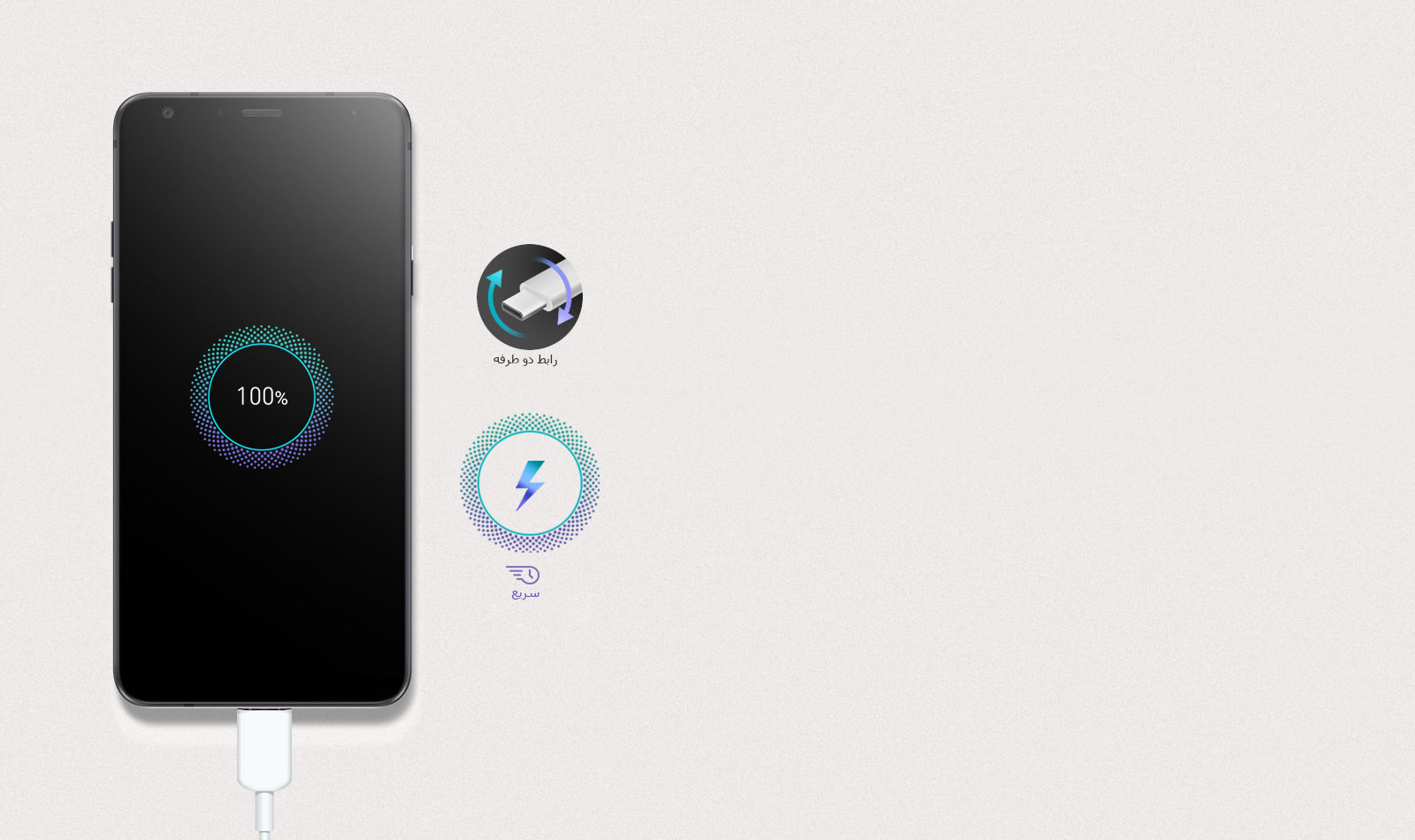 شارژ سریع همراه با USB Type-C1