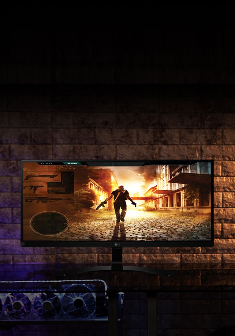 ویژگی FHD‏ UltraWide™‏ بر روی نمایشگر IPS2