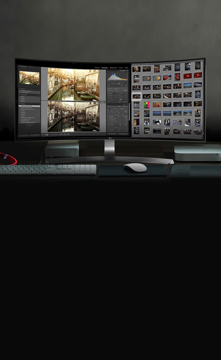 مانیتور منحنی UltraWide™ با پخش تصاویر QHD2