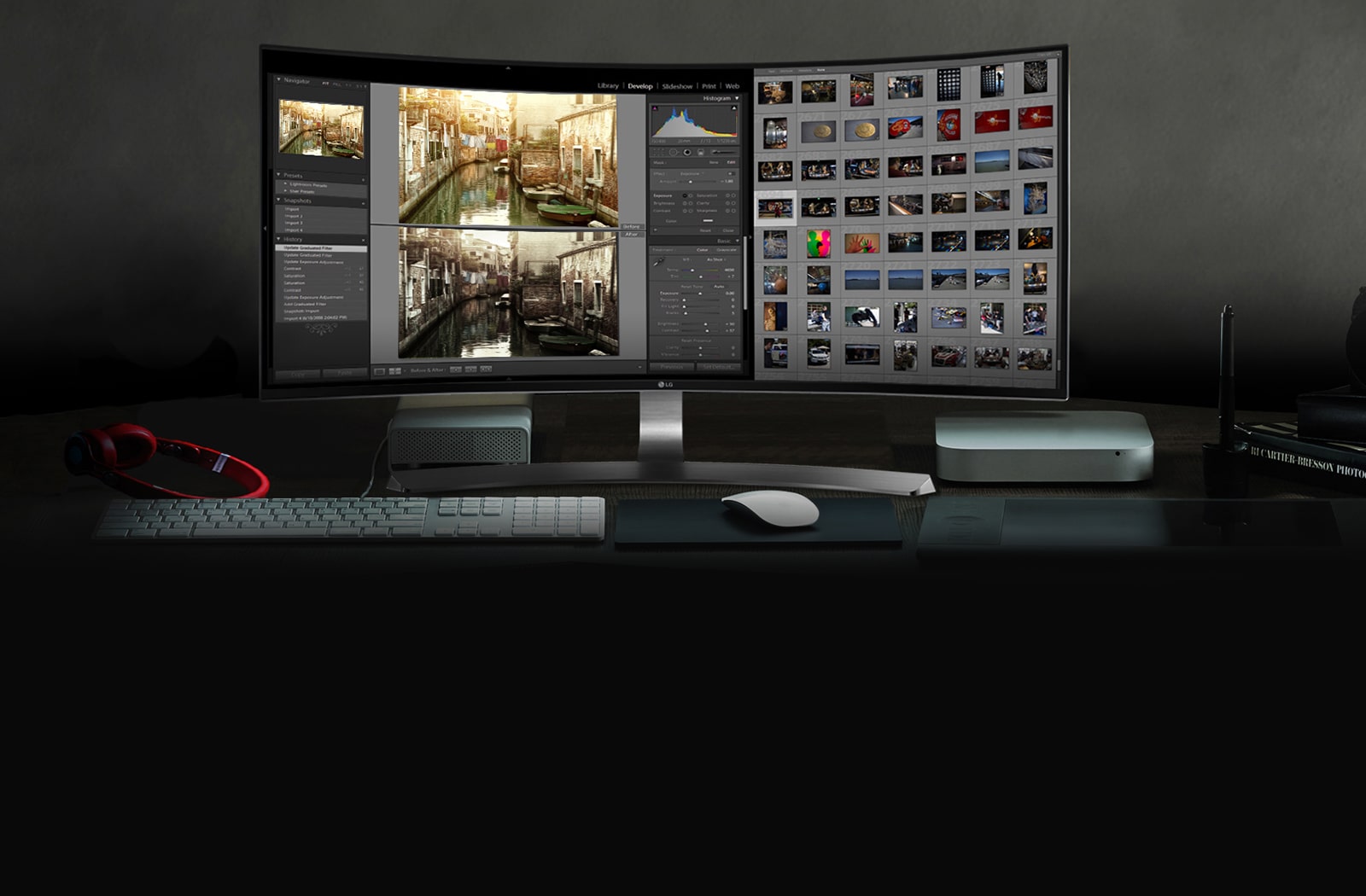 مانیتور منحنی UltraWide™ با پخش تصاویر QHD1