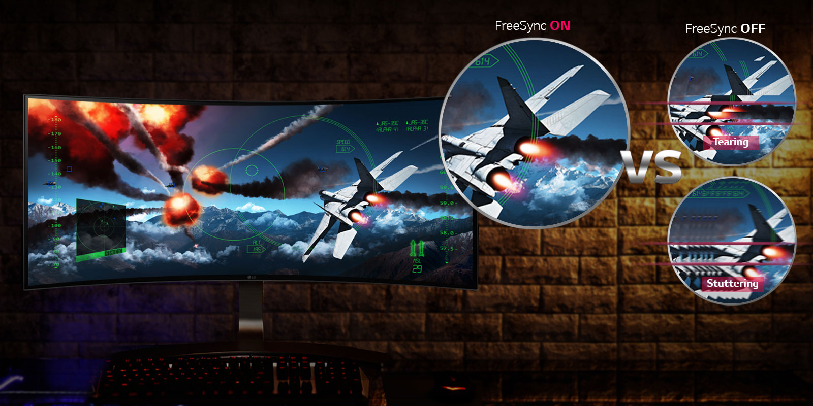 تلفیقی از ‏‏FOV‏ UltraWide™ با FreeSync1