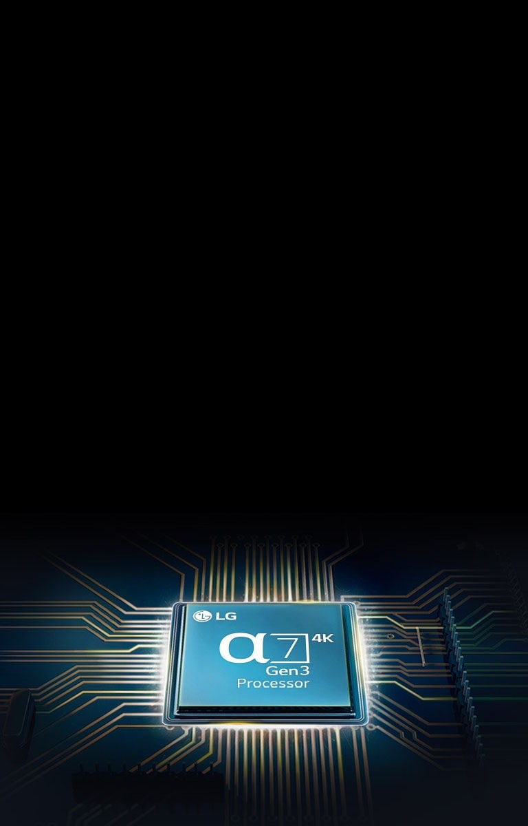 تراشه Alpha 7 که در بورد اصلی تلویزیون نصب شده است.