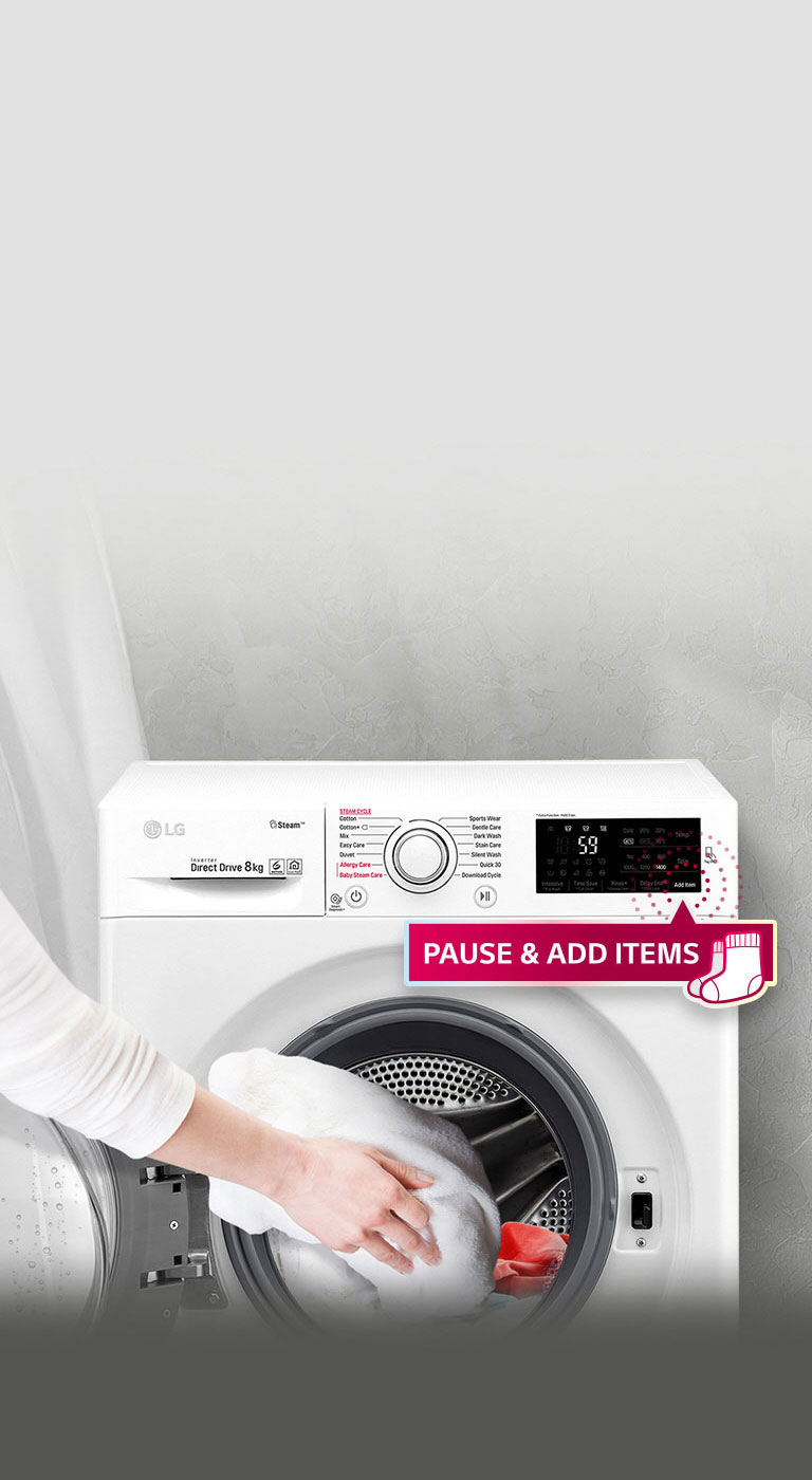 اضافه کرد‌ن البسه فراموش شده در حین چرخه شستشو2