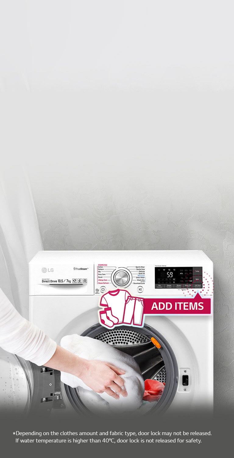 اضافه کرد‌ن البسه فراموش شده در حین چرخه شستشو<br>2