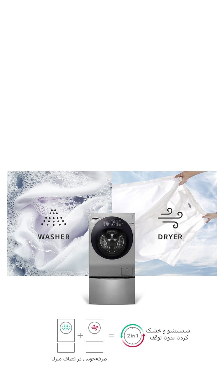 لباسشویی و خشک‌‌کن در یک دستگاه<br>2