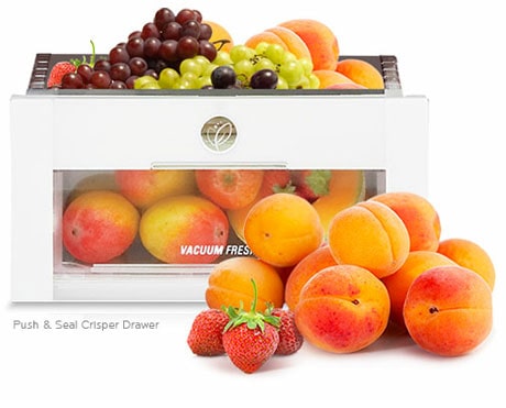 کشوی نگهداری میوه و سبزیجات بوسیله ی ایجاد خلاء (Vacuum Fresh) :