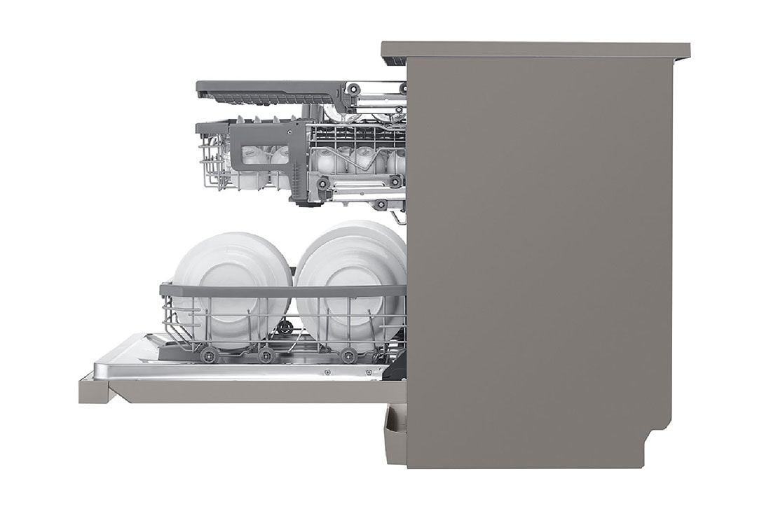 LG ال‌جی، ماشین ظرفشویی 14 نفره، فناوری™QuadWash، نقره‌ای , XD74S, thumbnail 11