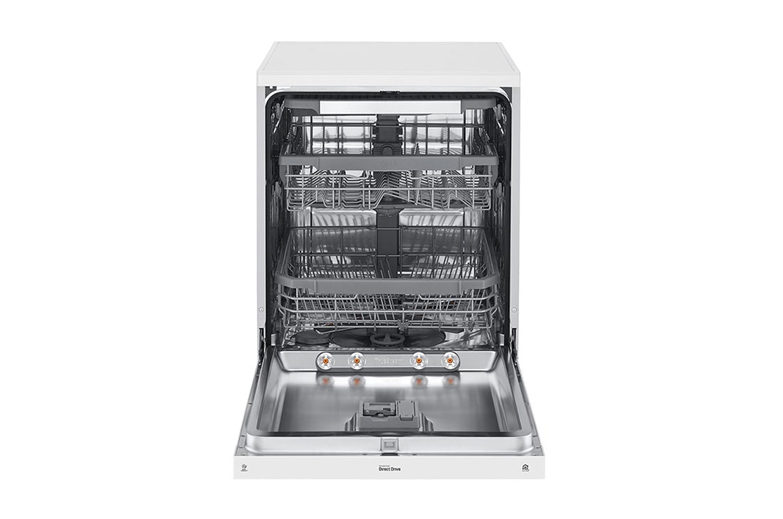 LG ال‌جی، ماشین ظرفشویی 14 نفره، فناوری™QuadWash، سفید, XD74W, thumbnail 2